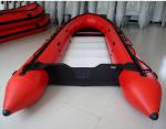 Red PVC Foldable Inflatable Boat Aluminum Floor Inflatable Boats CE / ISO