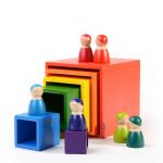 Montessori 2.5cm Natural Wooden Building Blocks For Toddlers