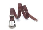 Brown Color Women's Fashion Leather Belts / Snakeskin Embossed Casual Dress Belt