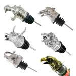 Metal Animal Head Liquor Wine Pourer Stainless Steel Champagne Whiskey Bottle