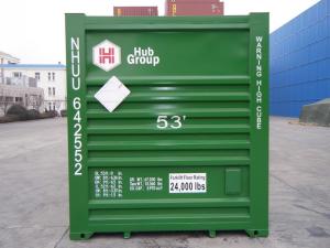 Wholesale 53' Foot Standard ISO Container Red Green Blue with Plywood Bamboo Floor from china suppliers