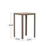 OHSAS18001 23.43 Inch Solid Wood Dinning Table Set
