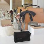 3 Pieces Zipper Closure Black Mesh Makeup Bags For Travel