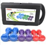9kg 10kg set women fitness vinyl dippede coated dumbbell for sale