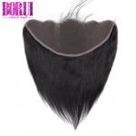 Pre Plucked 13x6 Virgin Human Hair , Transparent Lace Frontal With Baby Hair