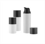 Single wall 15ml 30ml 50ml round cosmetic bottle airless pump PP PCR Material