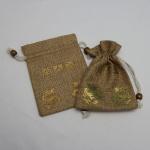 Biodegradable Return Gift Jute Bags , Sunglasses Reusable Drawstring Bags