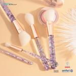 5PCs Professional Synthetic Hair Makeup Brush Crystal Handles Soft Silky