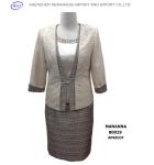 MANANNA 80029 Apricot/Gray 2 pcs dress suit for wedding
