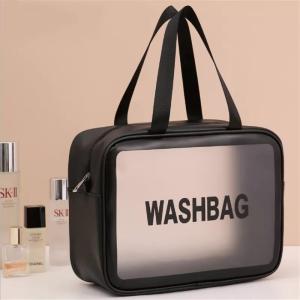 Wholesale Transparent Waterproof Travel Wash Bag Hanging Makeup Storage Pouch from china suppliers