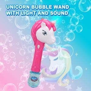 Wholesale Kingda 3 AA Batteries Unicorn Bubble Machine , ASTM bubble unicorn wand from china suppliers