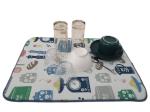 Household Sink Washable Printing Dish Drying Mat 38x50cm Microfiber