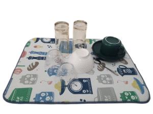 Wholesale Household Sink Washable Printing Dish Drying Mat 38x50cm Microfiber from china suppliers