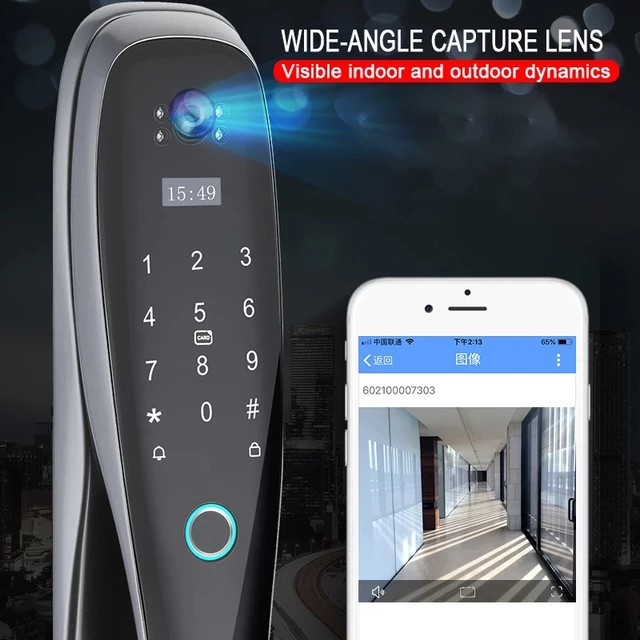 Apartment / Home Fingerprint Sensor Door Lock For Glass Door / Wood Door