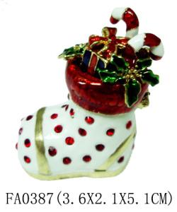 Wholesale Christmas Shoes Pewter Jewelry Box from china suppliers