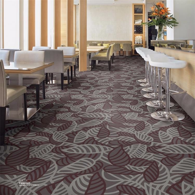 Modern style 7*7*7 axminster gray printed lobby carpet