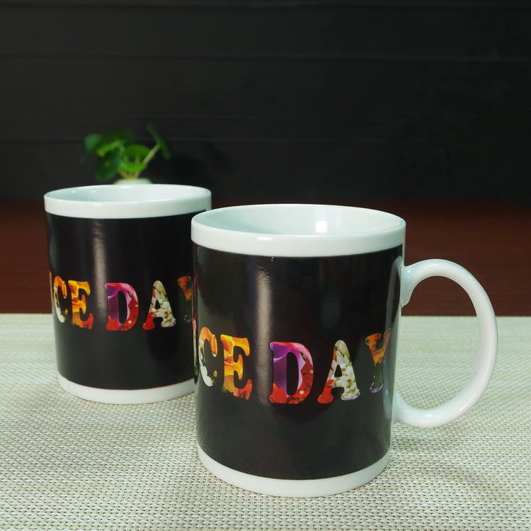 Ceramic temperature changing mugs cup hearts gift AB grade