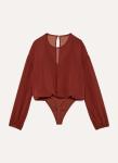 New Arrival Fall Clothing Cotton Spandex Ladies Transparent Bodysuit Tops Latest