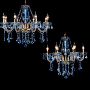 Wholesale Blue Color Crystal Chandelier With Gold Metal (WH-CY-63) from china suppliers