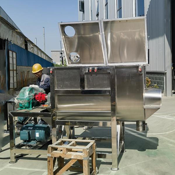 Customizable Blending Machine Ribbon Blender 500l 1000l 2000l 5000l 10000l 20000l Large Capacity Animal Feed Ribbon Blender Stainless steel mixer