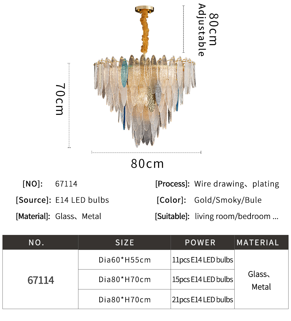 Round Multilayer Crystal Chandelier for Living Room Dining Room kitchen pendant light(WH-CY-237)