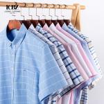 2023 Delivery Adult Large Size Cotton Oxford Short-Sleeved Plaid Casual Shirt