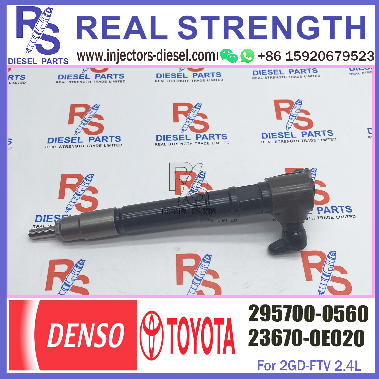 Diesel Common Rail Fuel Injector 23670-0E010 295700-0550 23670-0E020 295700-0560 For Toyota Hilux 1GD