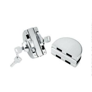 Wholesale Glass door locks LC-001, stainless steel 304 plate, finishing satin or mirror from china suppliers