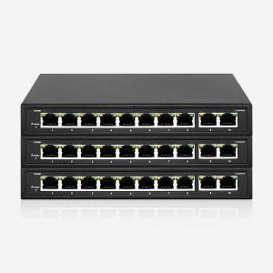 China 10 Port RJ45 Gigabit Ethernet Unmanaged Switch With 12V/1A DC Power Supply on sale