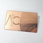 Plated Rose Gold Metal Membership Card With Custom Company Logo / Metal Business