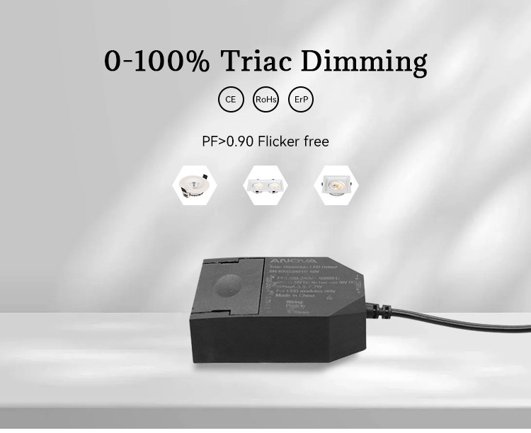 ErP 0-100% Triac Dimmable Led Driver 24-40v CE RoHs Dimmer Triac Led