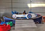 Crazy 220V Amusement Flying Car 6 Seats Fiberglass Steel Plate Material