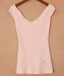 Summer Slim Fit V Neck Vest Top Womens 78% Cotton 22% Nylon