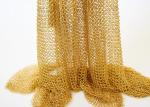 Chain Mail Weave Round Rings Metal Mesh Curtain Interior Design For Light