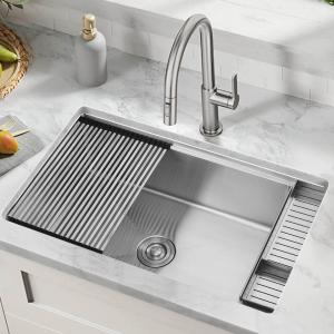 Wholesale 33 Undermount Stainless Steel Kitchen Sink Single Bowl 18 Gauge With SUS304 Material from china suppliers