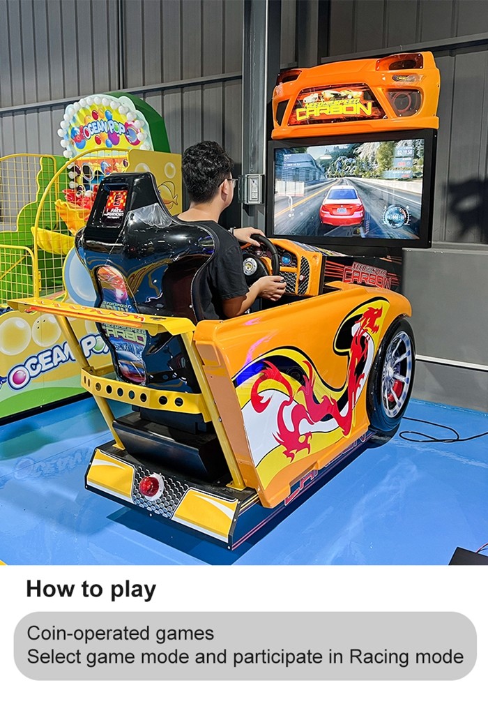 LCD display Speed Simulator Car Racing Game Machine For Shopping Mall