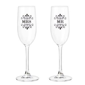 Wholesale High Quality Champagne Flute Set Couple Lead Free Crystal Clear Wine Glass Gift from china suppliers