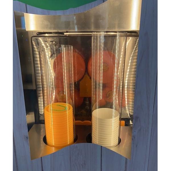 Visible Juicing Process Healthy Orange Juice Vending Machine Wifi Coins Bank Notes Payment