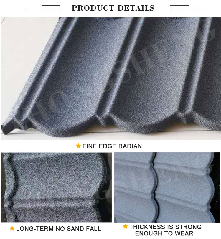 Term FOB CIF CFR Stone Coated Metal Roof Tile Sheet Width at Request Aluminium Zinc Roofing Materials