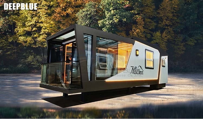 Prefab Light Steel Space Frame Tiny Building Portable House On Wheels