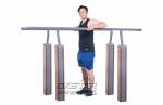 china outdoor park gym equipment WPC materials based double bar with TUV
