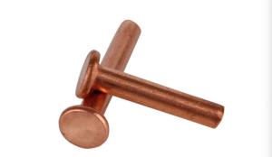 Wholesale Red Copper Solid Flat Head Rivets Fasteners Good Corrosion Resistance from china suppliers