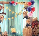 Festive festive supplies paper fan flower set home party wedding decoration