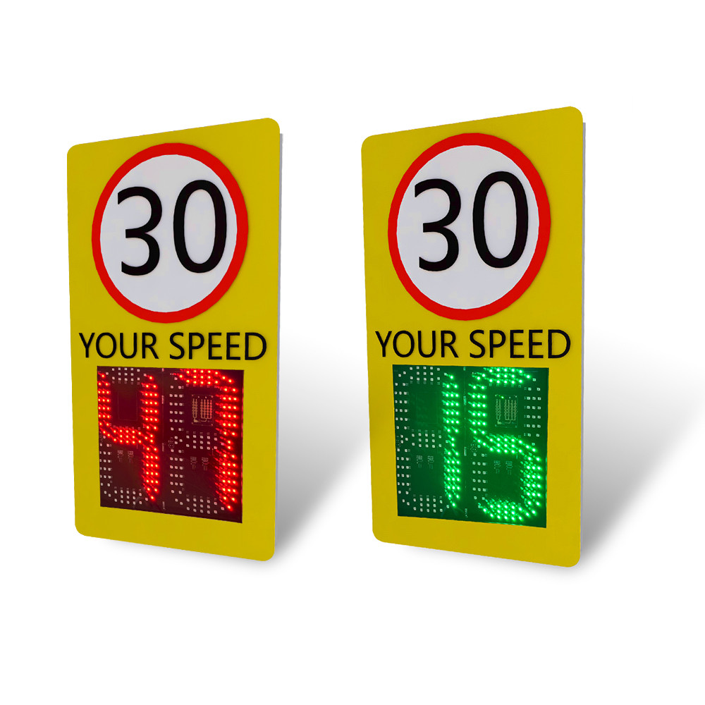 Custom Text LPR Radar Speed System With Iron Material Traffic Speed Sign
