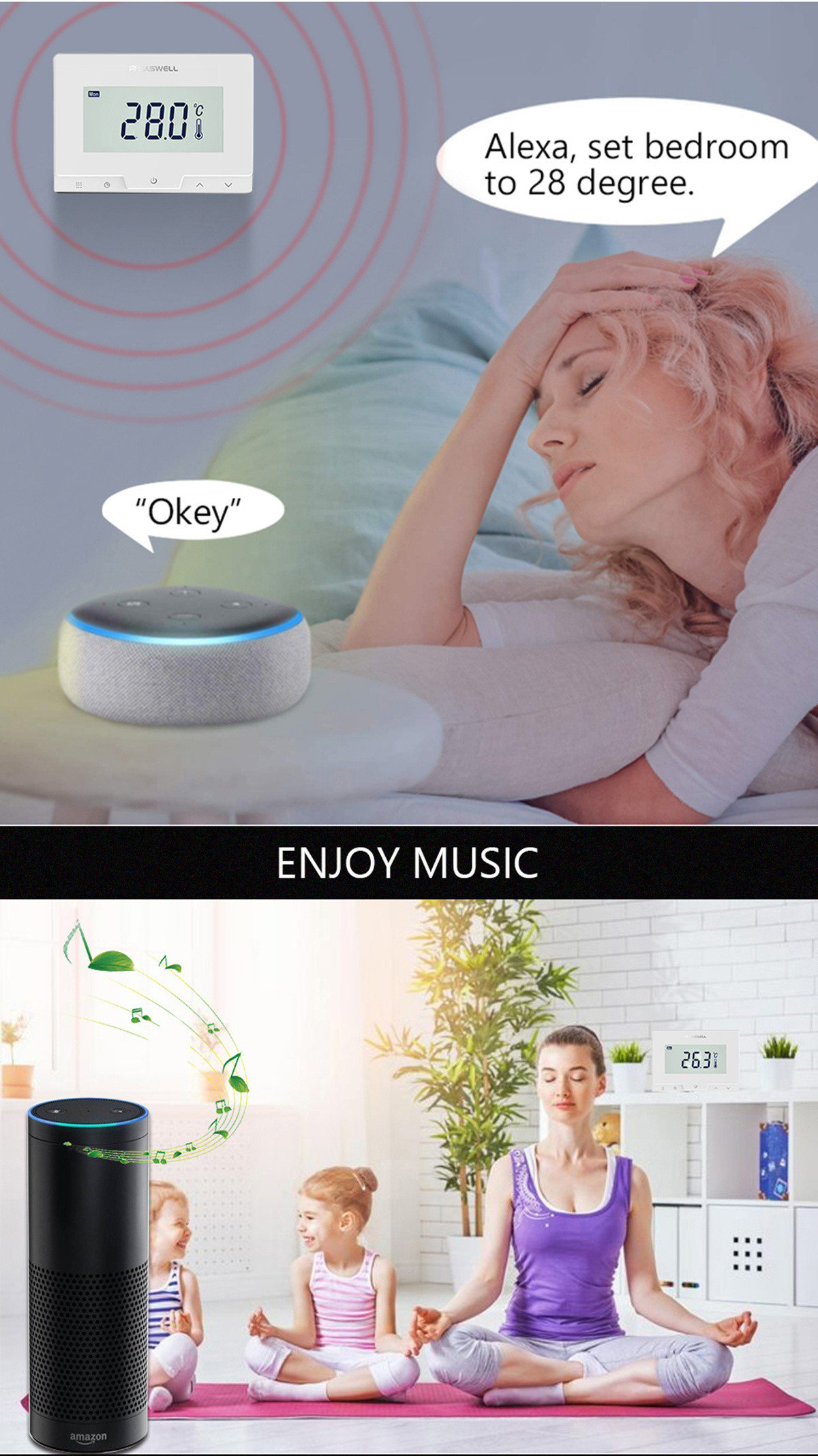 868MHz Tuya WiFi Smart Thermostat MQTT Gas Boiler Wireless Thermostat