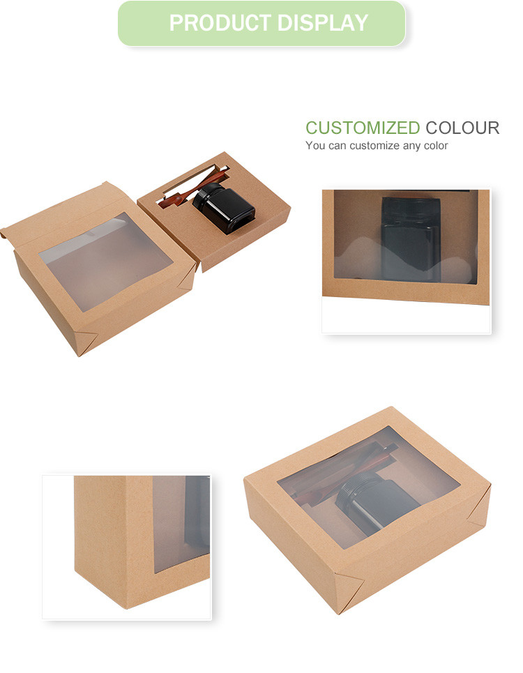 Cardboard Honey Window Packaging Box Rectangle Square