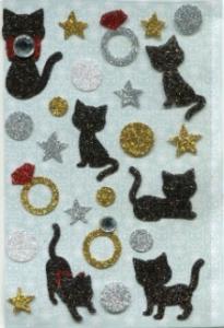 Wholesale Personalized Cute 3d Glitter Stickers , Beautiful Glitter Cat Stickers from china suppliers