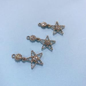 Wholesale Zinc Alloy Pentagram Star Bra Charms Rhinestone Pendants from china suppliers