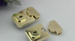 Wholesale zinc alloy hardware accessories shiny gold metal purse turn lock for