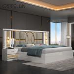 Wholesale Cheap Price Luxury Wooden King Size Leather Bed Double Master Room